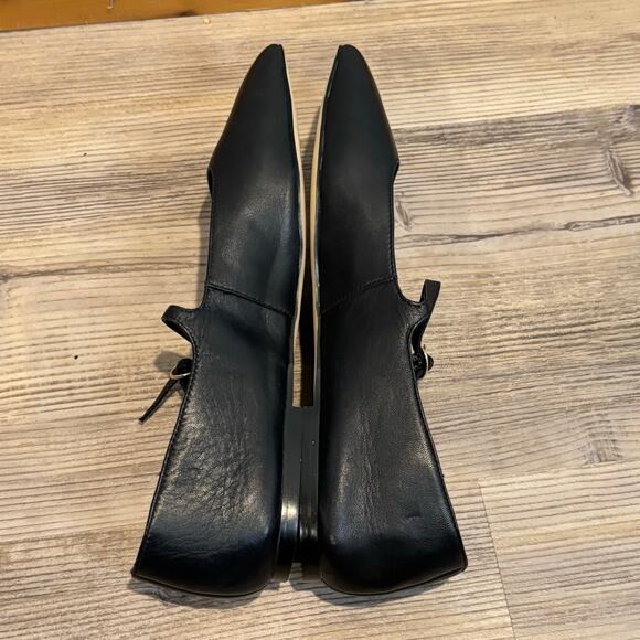 Nordstrom Black Leather Mary Jane Flat - size 10M - Picture 8 of 9